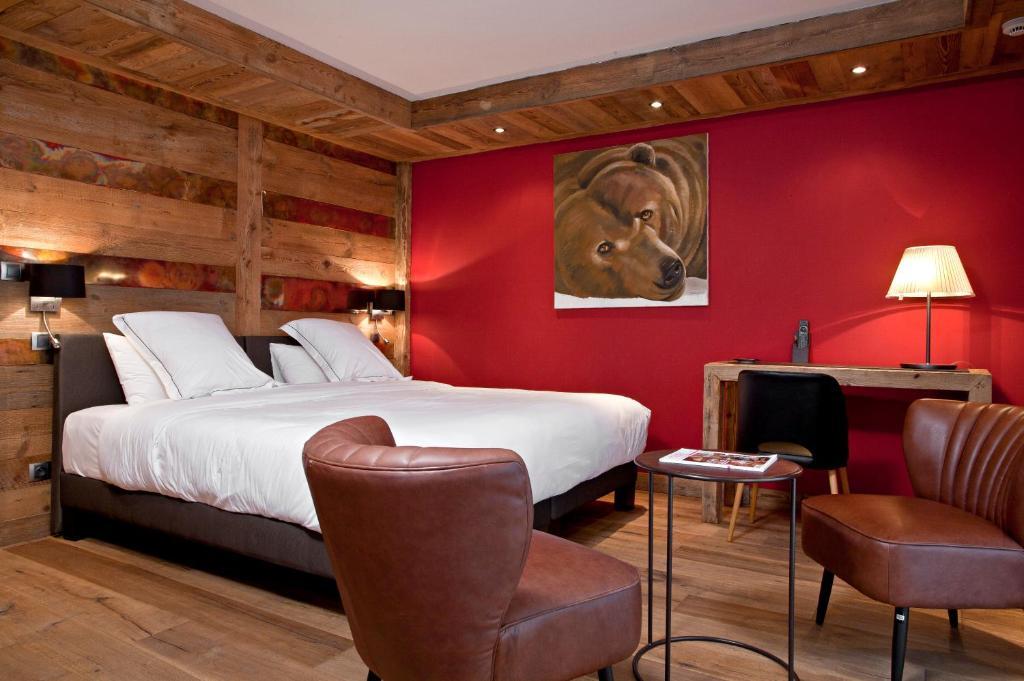 Chalet-Hotel La Marmotte, La Tapiaz & Spa, The Originals Relais Ле-Гет Стая снимка